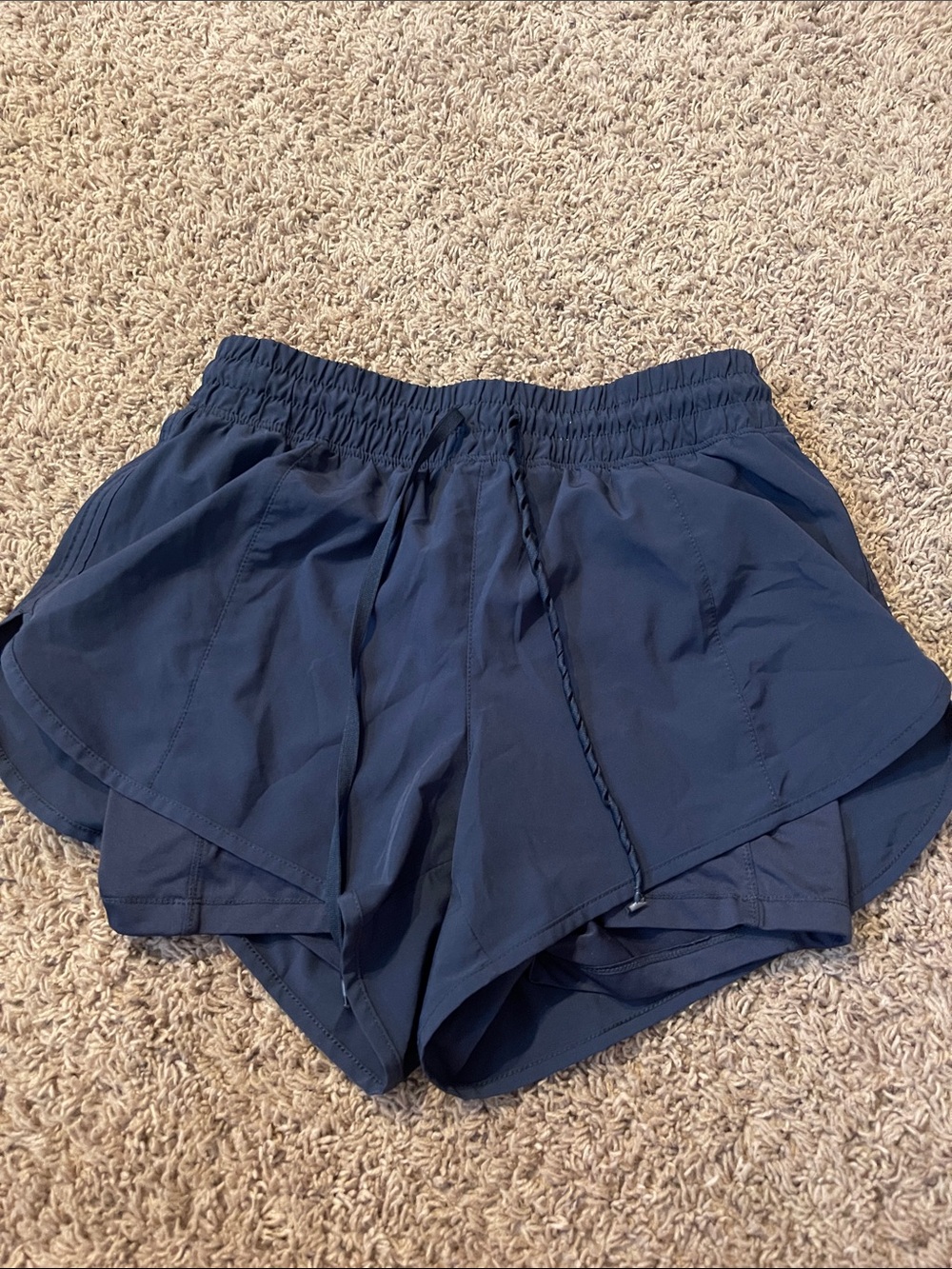 Women’s Navy Layered Athletic Shorts